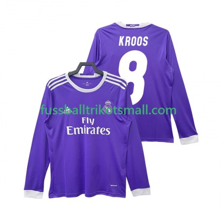 Fußballtrikots Real Madrid KROOS 8 2016 2017 Retro Langarm Auswärts-trikot kaufen